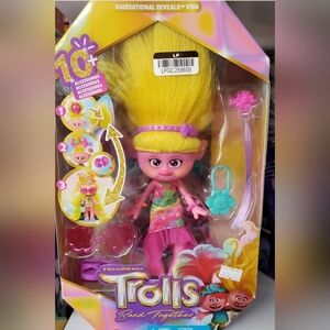 DreamWorks Trolls Doll with Pink and Yellow Hair